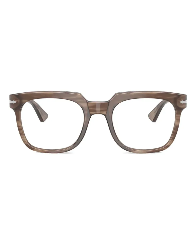 Persol Brille mit eckigem Gestell - Braun Braun