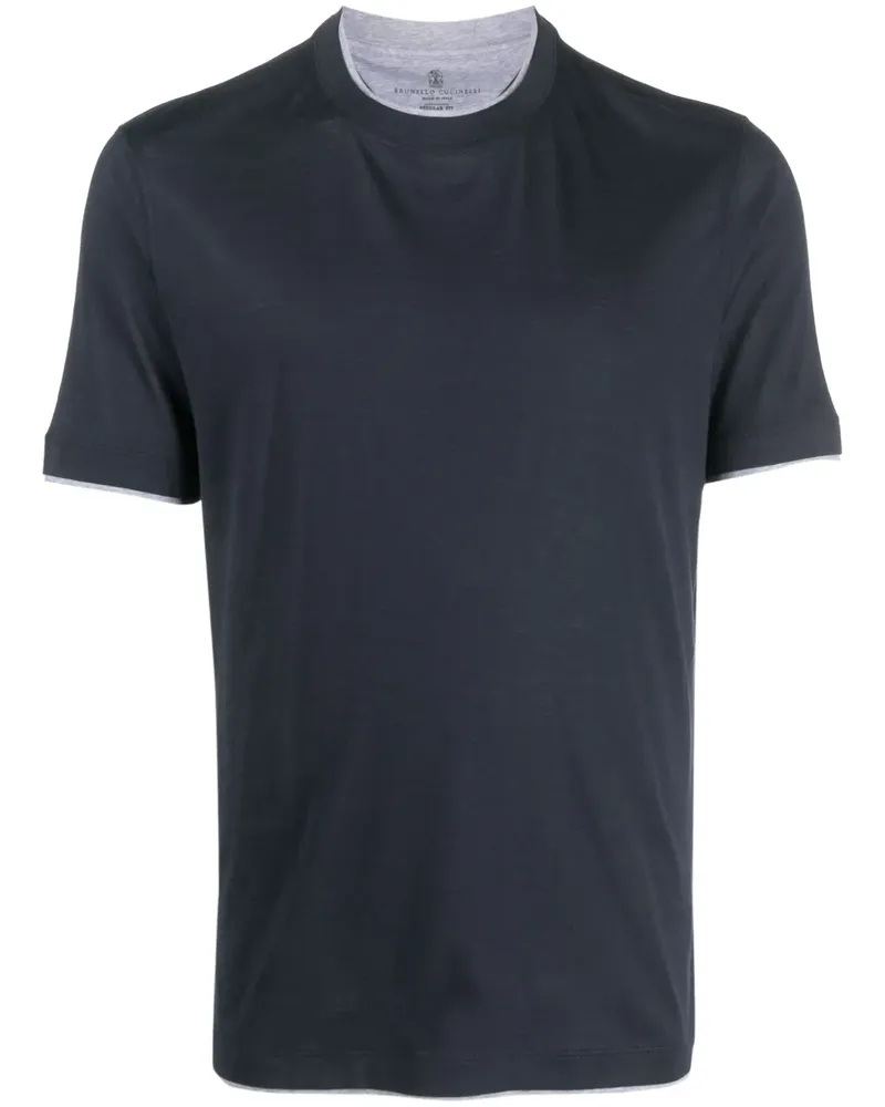 Brunello Cucinelli Klassisches T-Shirt - Blau Blau