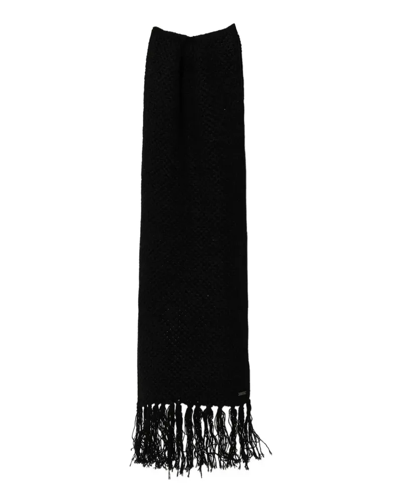 Armani Exchange Schal mit Logo-Schild - Schwarz Schwarz