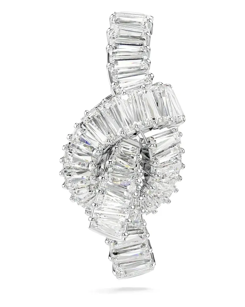 Swarovski Brosche mit Baguetteschliff - Silber Silber