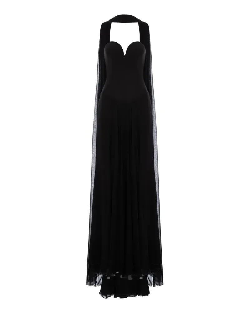 V:PM ATELIER Maddie open-back maxi dress - Schwarz Schwarz