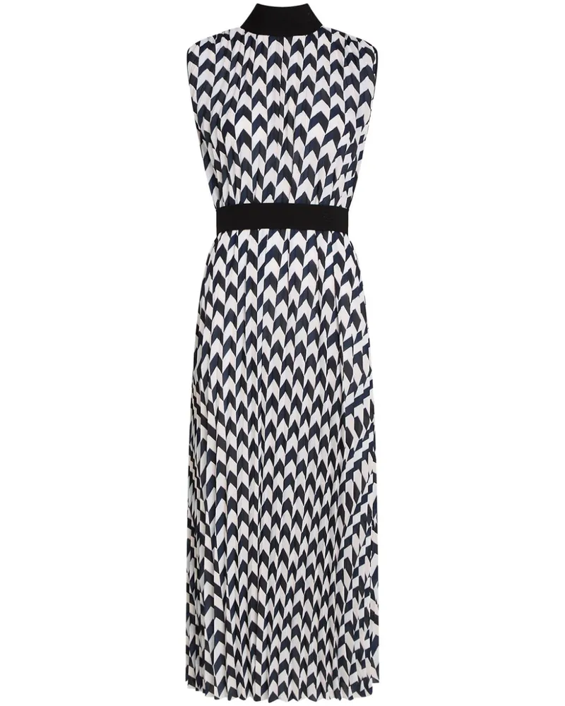 Karl Lagerfeld Faltenkleid mit Zickzack-Print - Schwarz Schwarz