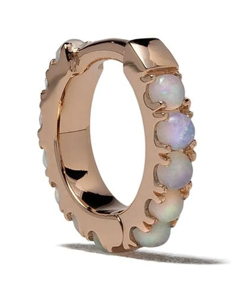 WHITE BIRD 18kt Rotgoldcreole mit Opal - Rosa Rosa