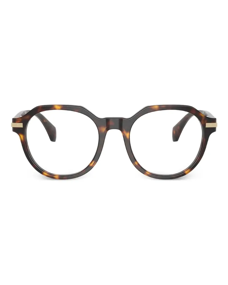 Moncler ME2014 Brille mit geometrischen Gestell - Braun Braun