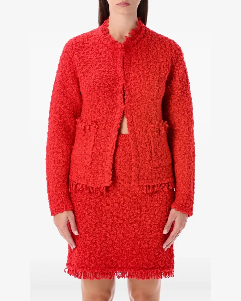 Fabiana Filippi frayed collar jacket - Rot Rot