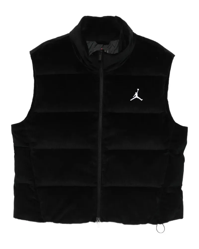Nike logo-embroidery corduroy gilet - Schwarz Schwarz