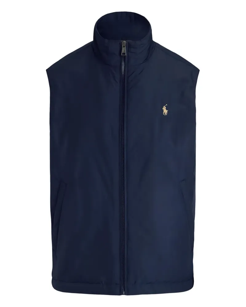 Ralph Lauren Strickweste mit Polo Pony-Stickerei - Blau Blau