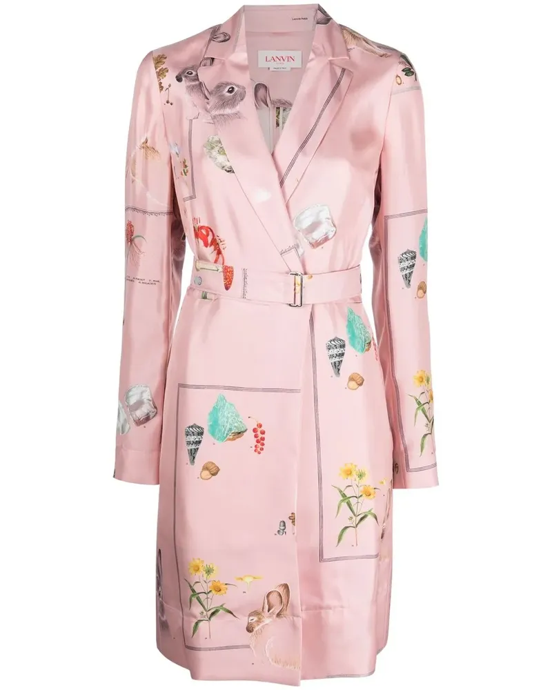Lanvin Hemdkleid mit Print - Rosa Rosa