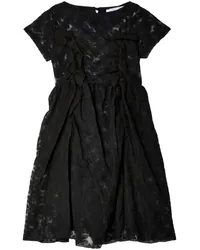 Comme des Garçons Kleid mit Blumenstickerei Schwarz