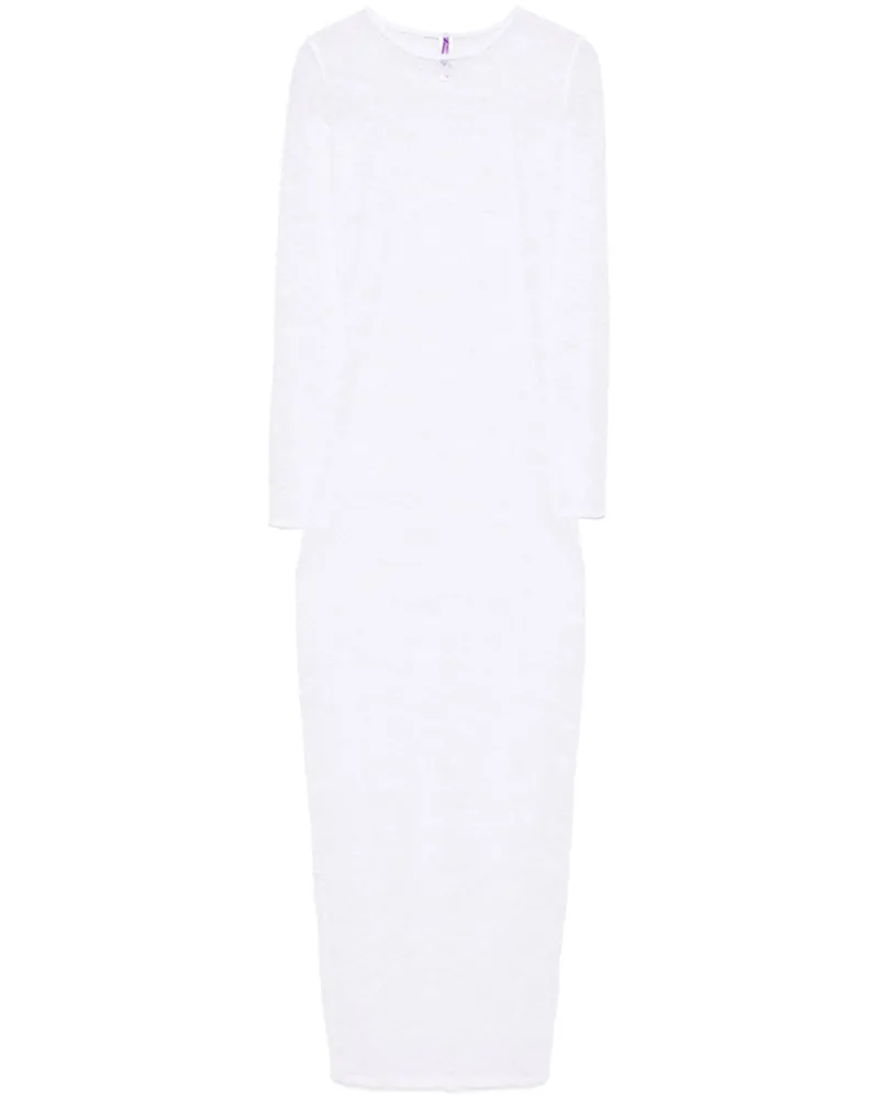 Maison Close Midikleid mit Chantilly-Spitze - Weiß Weiß