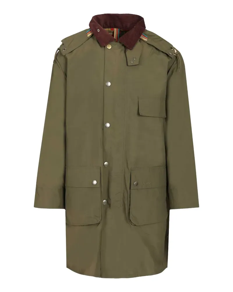 Barbour X Paul Smith removable hooded ripstop parka - Grün Grün