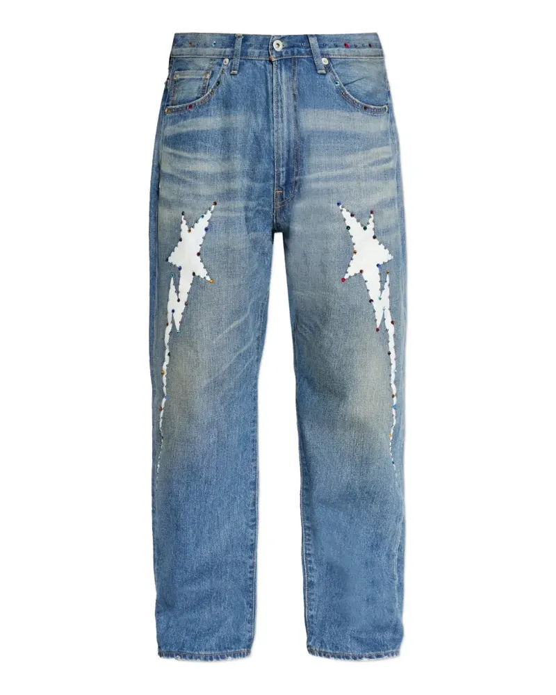 BAPE star-motif jeans - Blau Blau