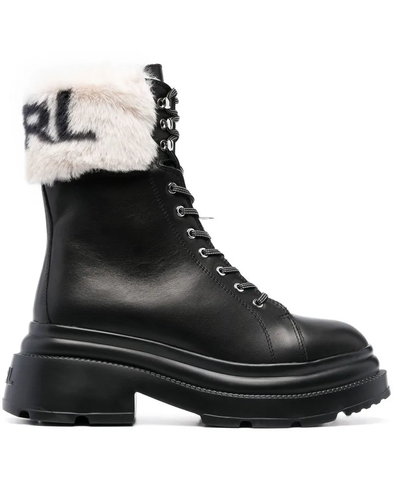 Karl Lagerfeld Stiefeletten mit Logo - Schwarz Schwarz