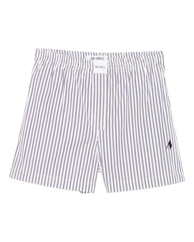 ATTICO Gestreifte Shorts - Weiß Weiß