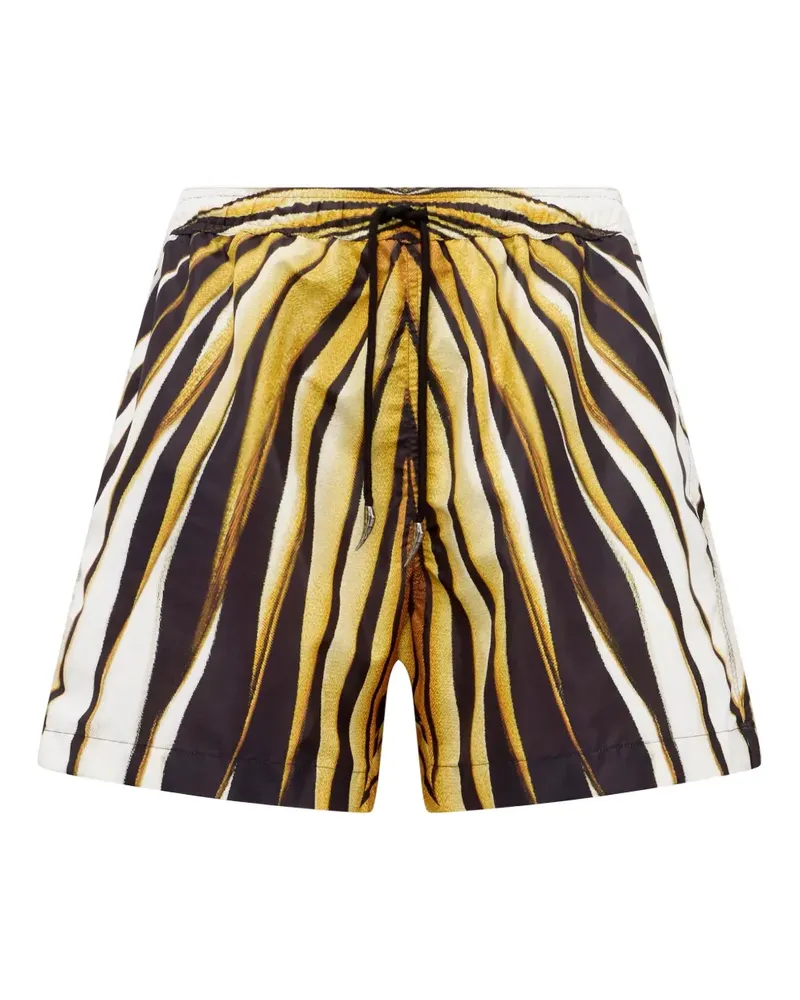 Roberto Cavalli print swim shorts - Schwarz Schwarz