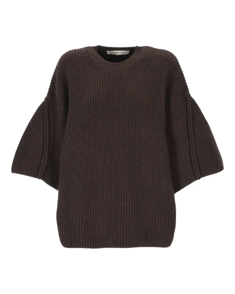 Carven Gerippter Kaschmirpullover - Braun Braun