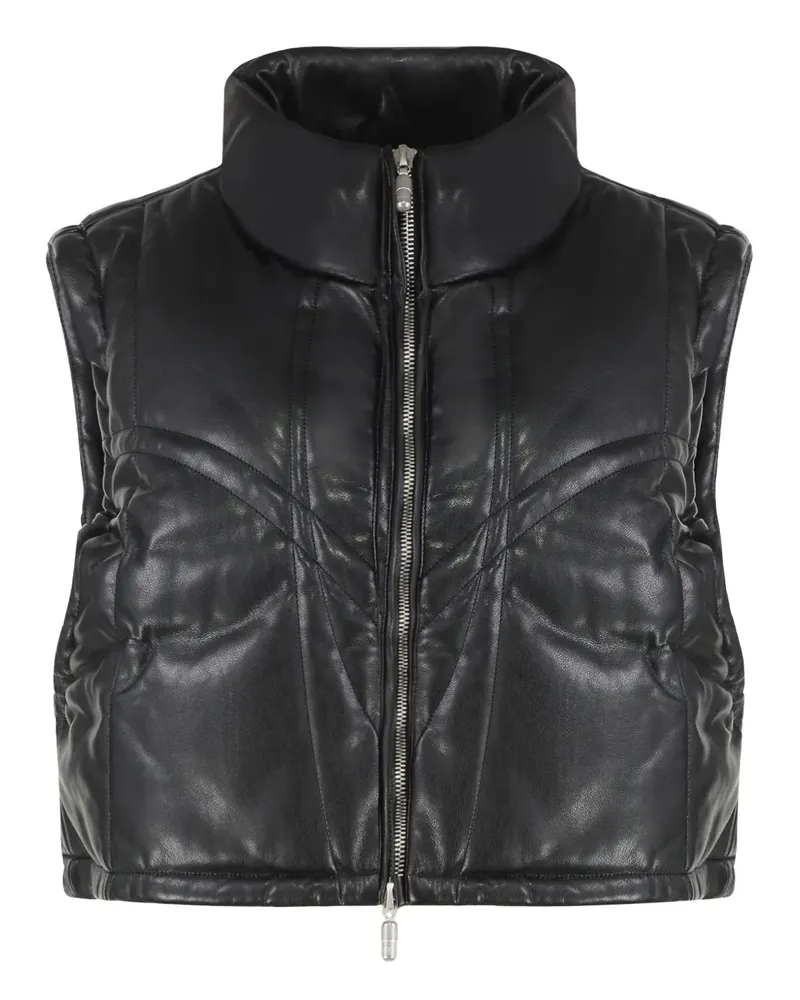 RHUDE Tanktop aus Faux-Leder - Schwarz Schwarz