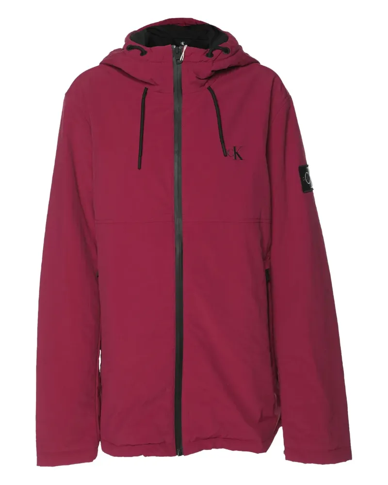 Calvin Klein Kapuzenjacke mit Logo-Patch - Rosa Rosa