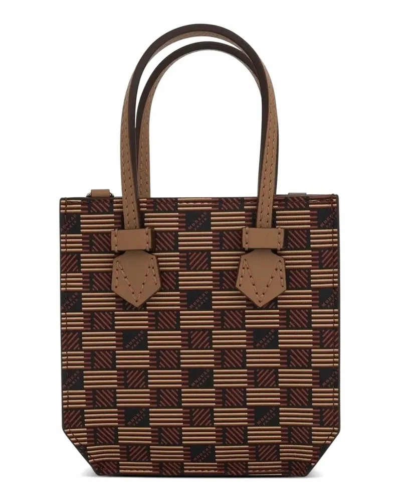 Moreau Paris BB Bregancon monogram-motif leather tote bag - Braun Braun