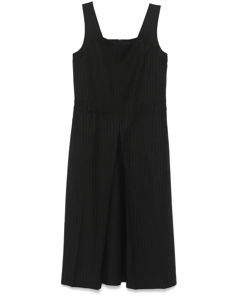 LOW CLASSIC Midikleid mit Falten - Schwarz Schwarz