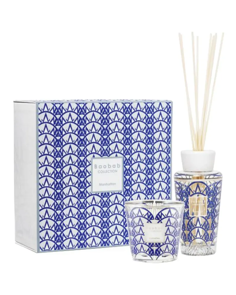 Baobab Collection My first Baobab Manhattan Kerzen- und Diffuser-Geschenkbox - Blau Blau