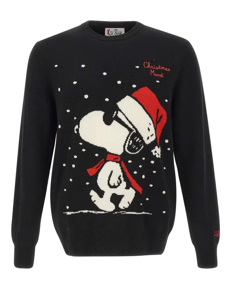 MC2 Saint Barth Heron Snoopy Xmas Mood sweater - Schwarz Schwarz