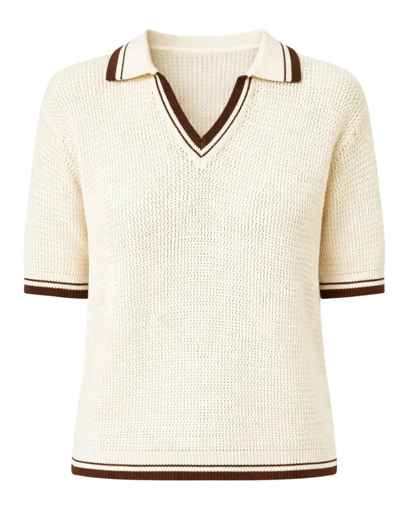 MARELLA ribbed polo shirt - Weiß Weiß