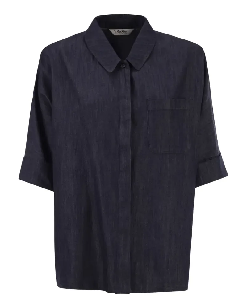 Max Mara short-sleeve denim shirt - Blau Blau