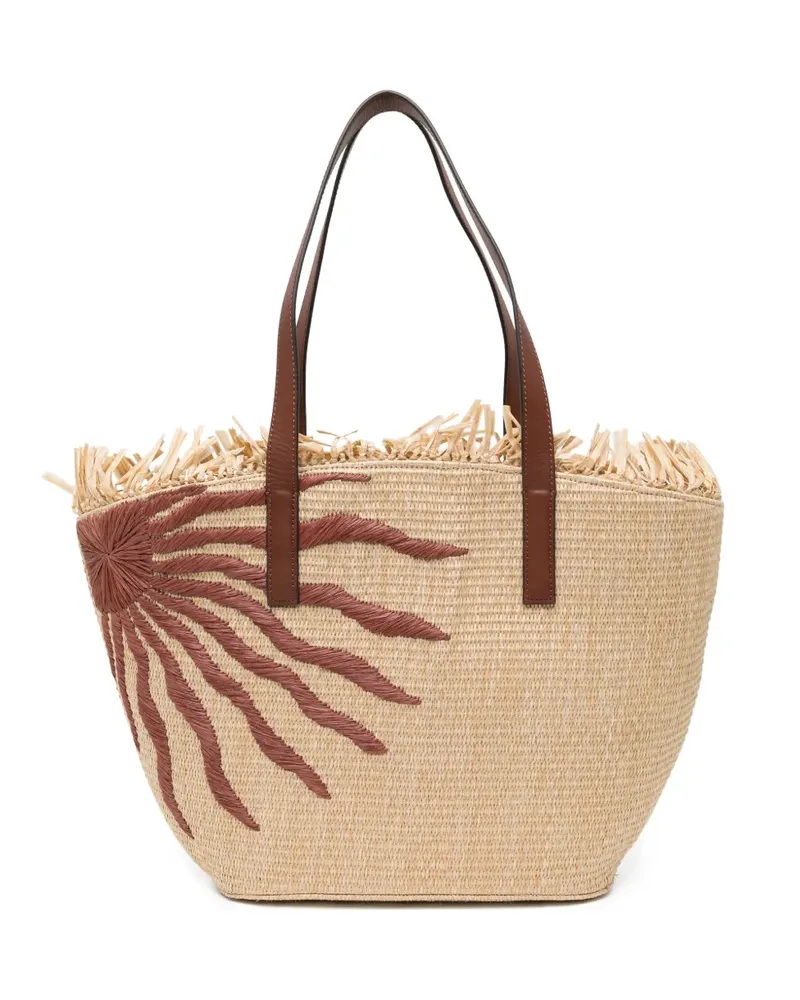 FARM Rio sun-embroidered tote bag - Nude Nude