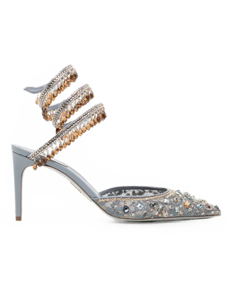 René Caovilla 100mm Christy crystal-embellished pumps - Blau Blau