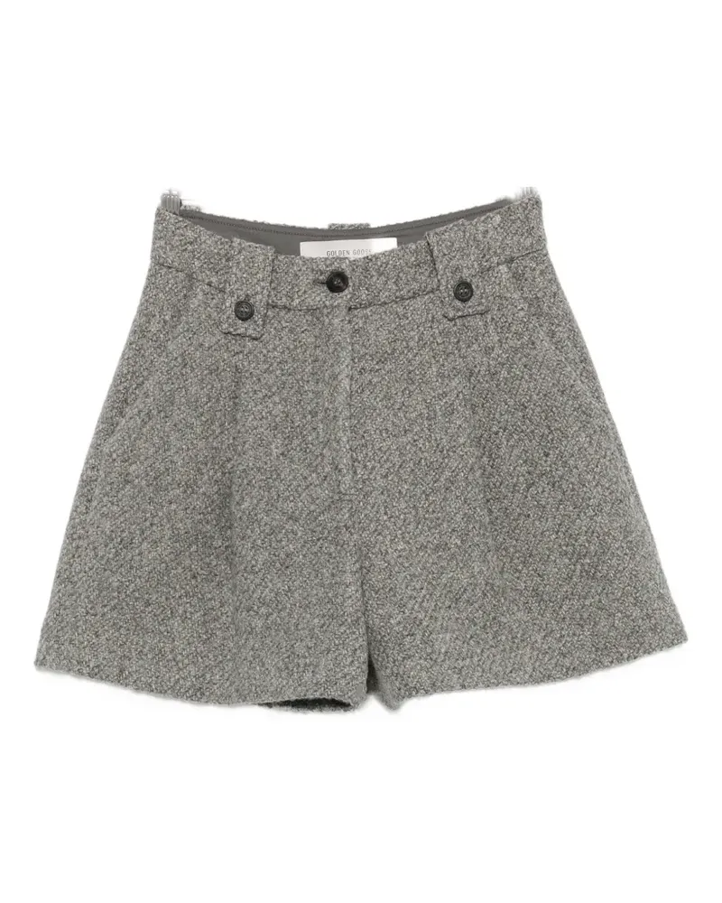 Golden Goose tweed-effect pleated shorts - Grau Grau