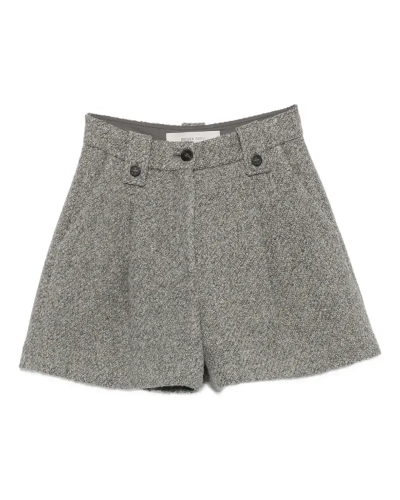 Golden Goose tweed-effect pleated shorts - Grau Grau
