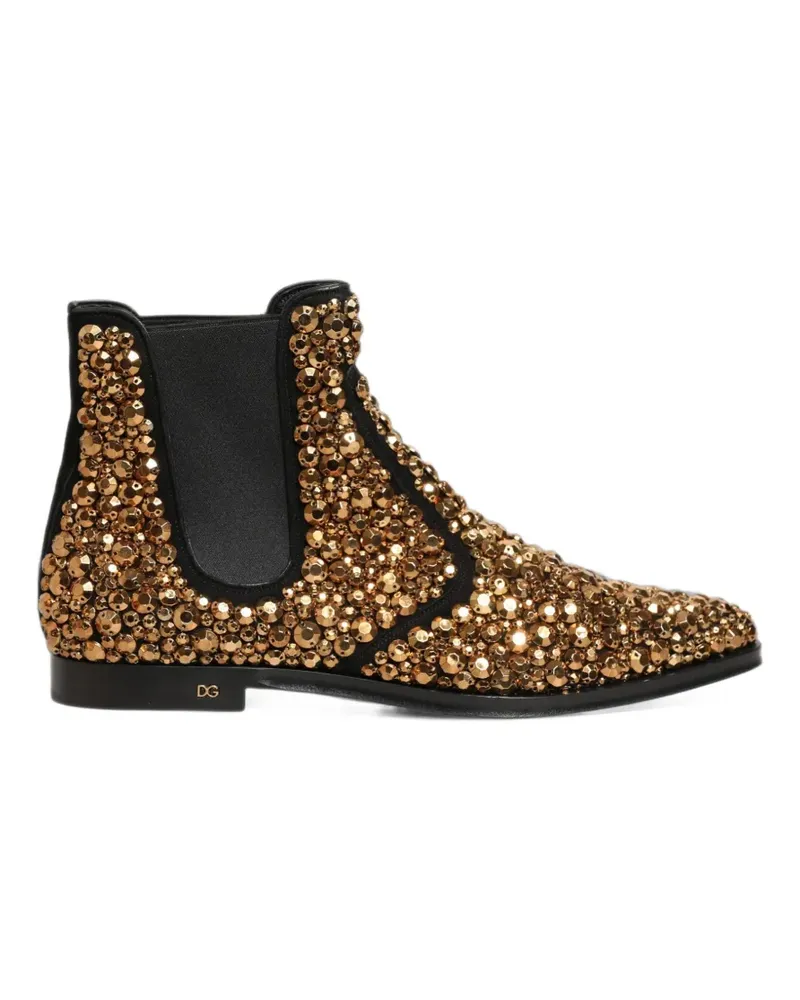 Dolce & Gabbana embellished Chelsea ankle boots - Gold Gold