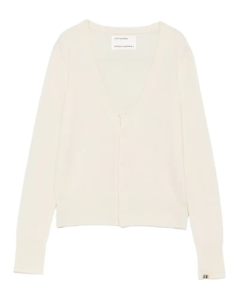 extreme cashmere Dorothea Cardigan aus Rippstrick - Nude Nude