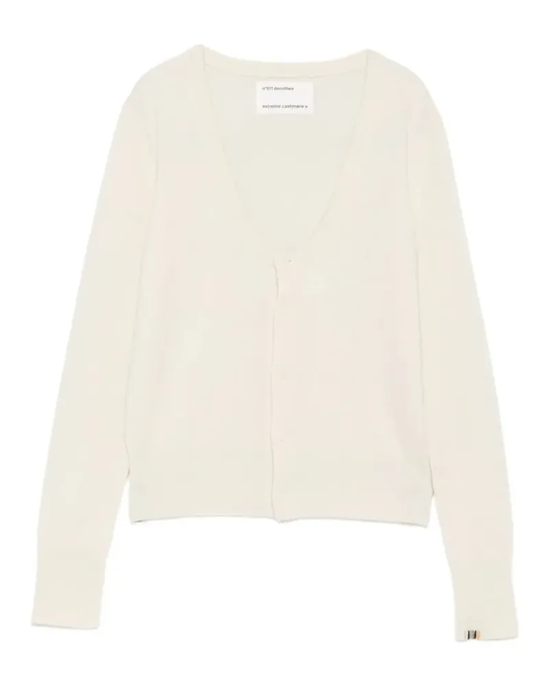 extreme cashmere Dorothea Cardigan aus Rippstrick - Nude Nude