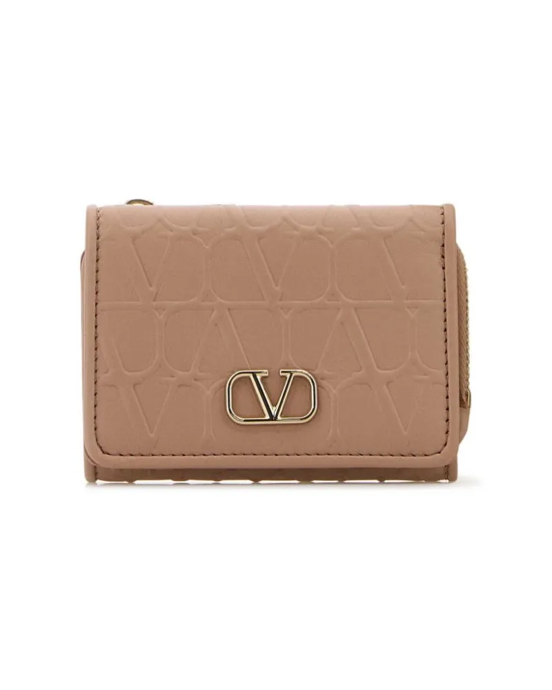 Valentino Garavani Portemonnaie mit VLogo - Nude Nude