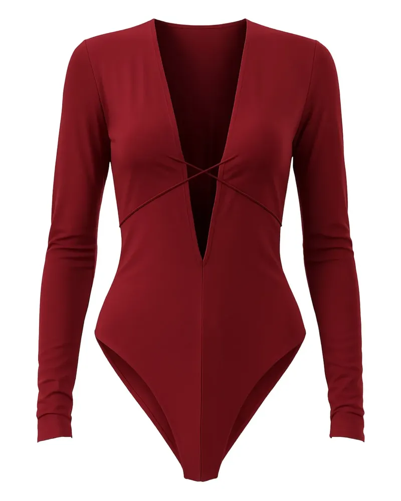 Amazuìn Martin long-sleeve bodysuit - Rot Rot