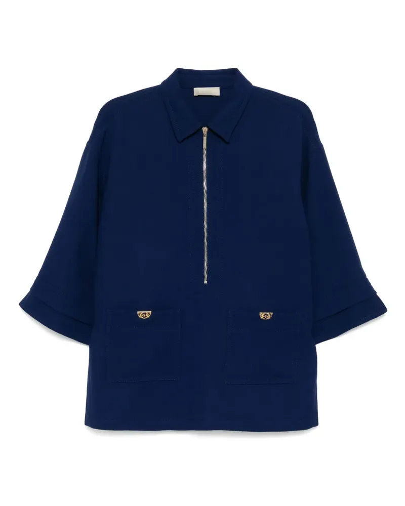 Elie Saab Bluse aus Krepp - Blau Blau