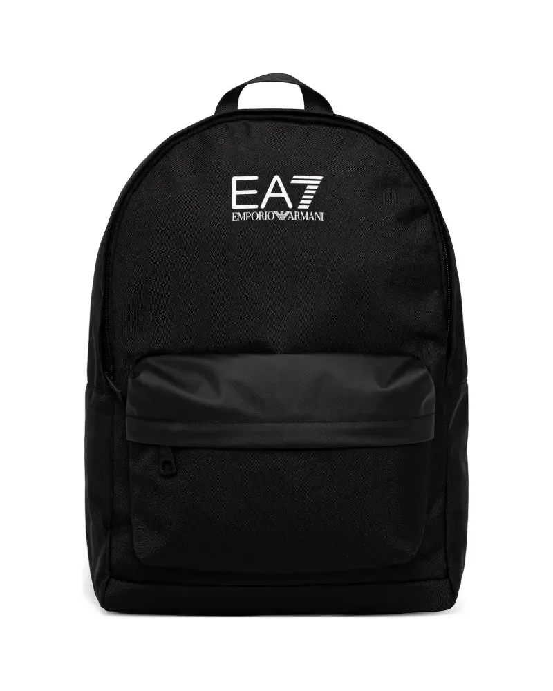 EA7 Rucksack mit Logo-Print - Schwarz Schwarz