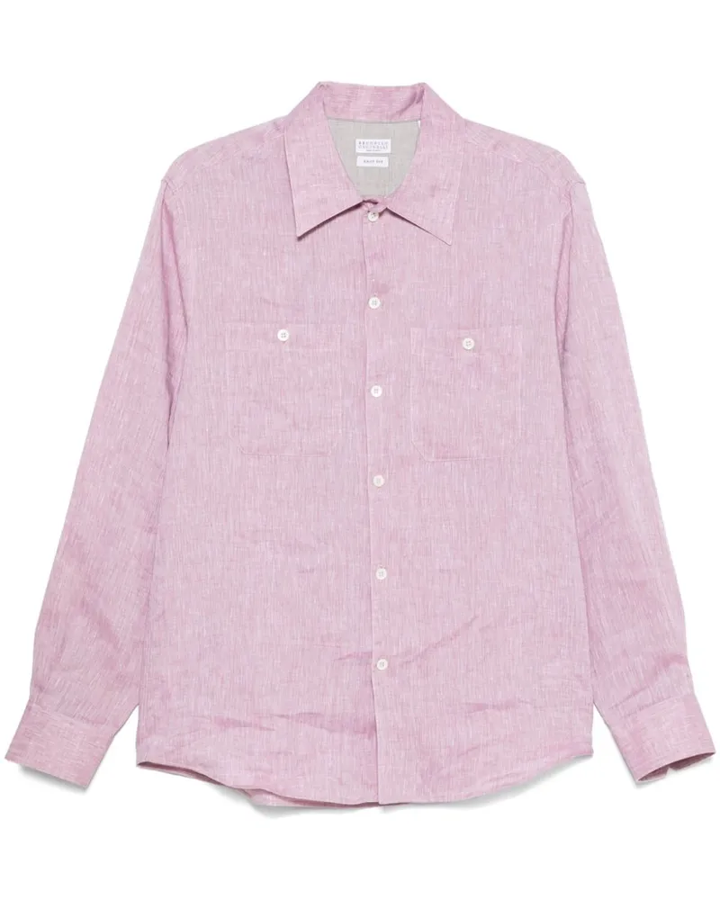 Brunello Cucinelli Hemd mit Slub-Struktur - Rot Rot