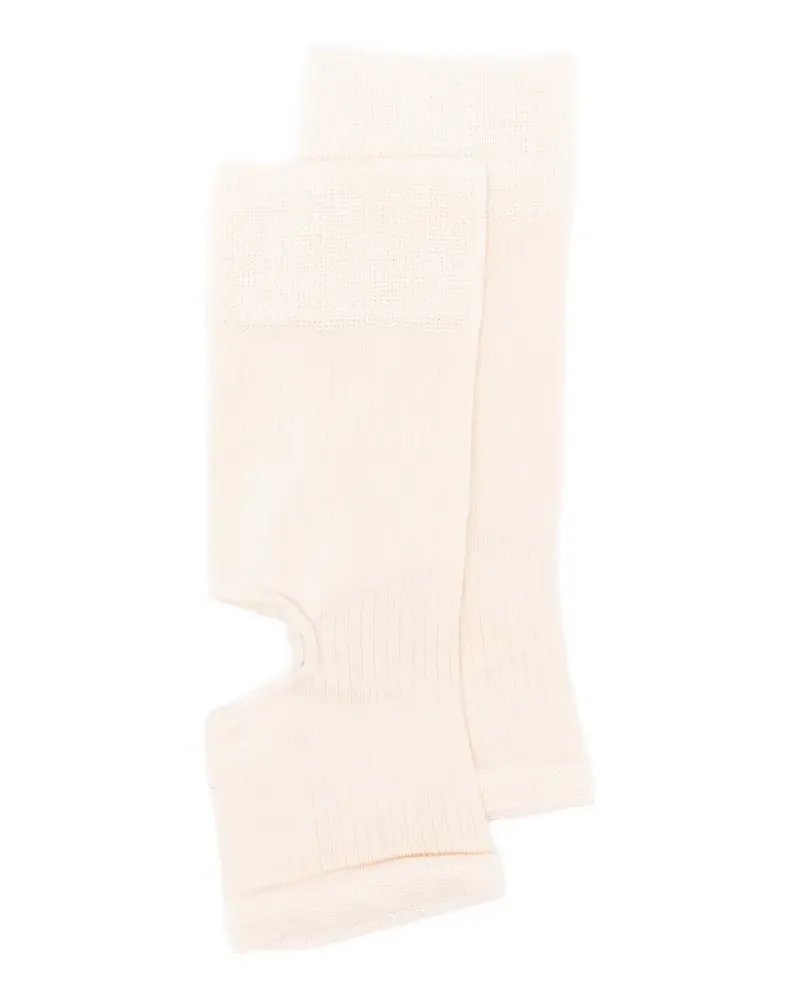 Christophe Lemaire Gerippte Socken mit Cut-Out - Nude Nude
