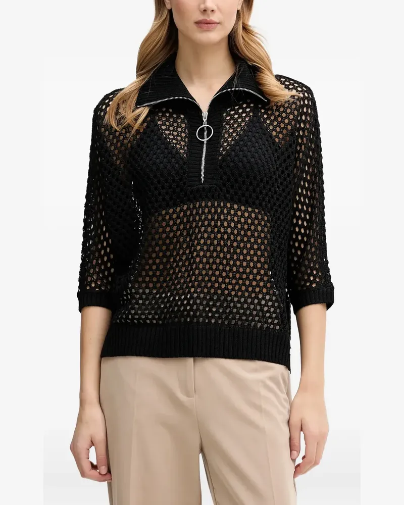 Joseph Ribkoff Pullover mit Reißverschluss - Schwarz Schwarz