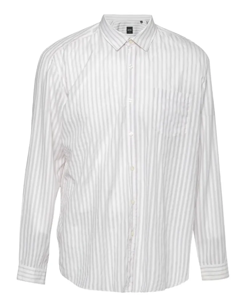 HUGO BOSS Gestreiftes Hemd - Weiß Weiß