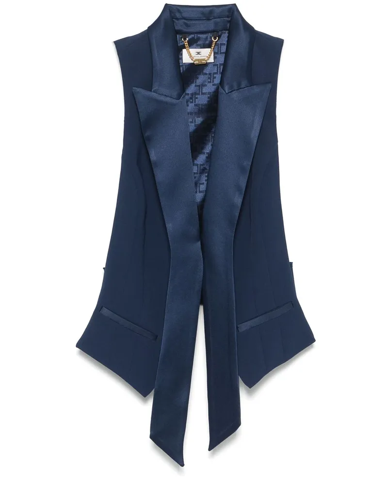 Elisabetta Franchi Smoking-Weste aus Krepp - Blau Blau