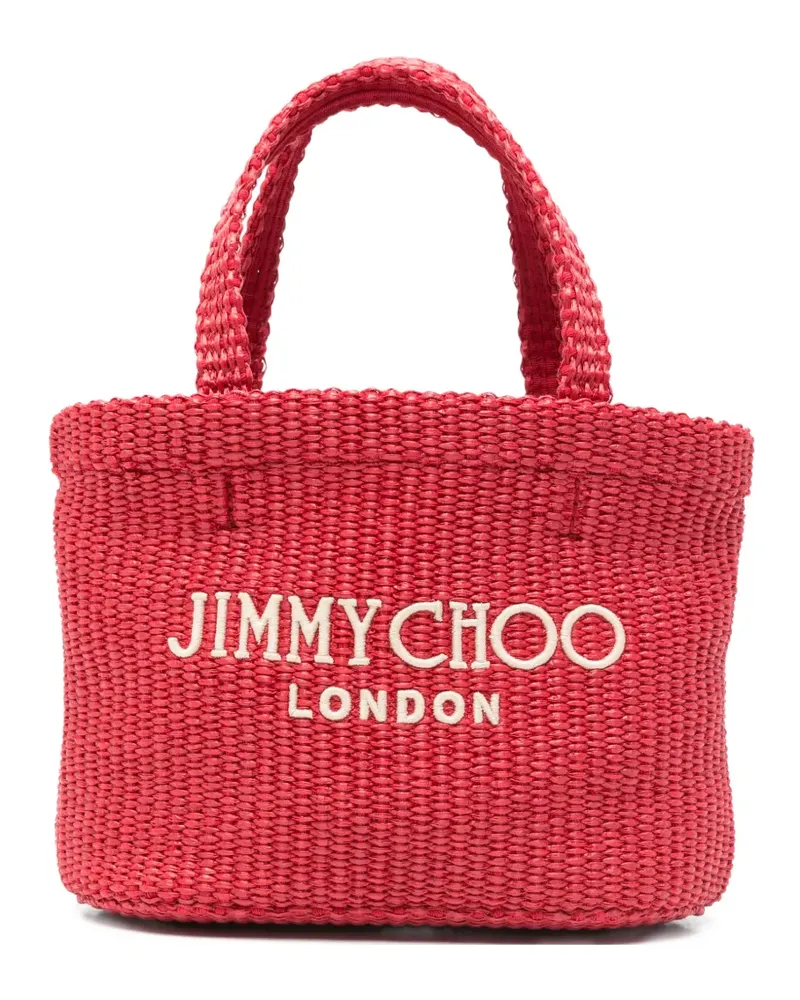 Jimmy Choo mini logo beach bag - Rot Rot