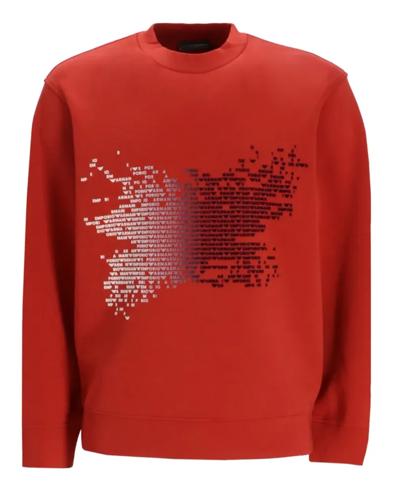 Emporio Armani Sweatshirt mit grafischem Print - Rot Rot
