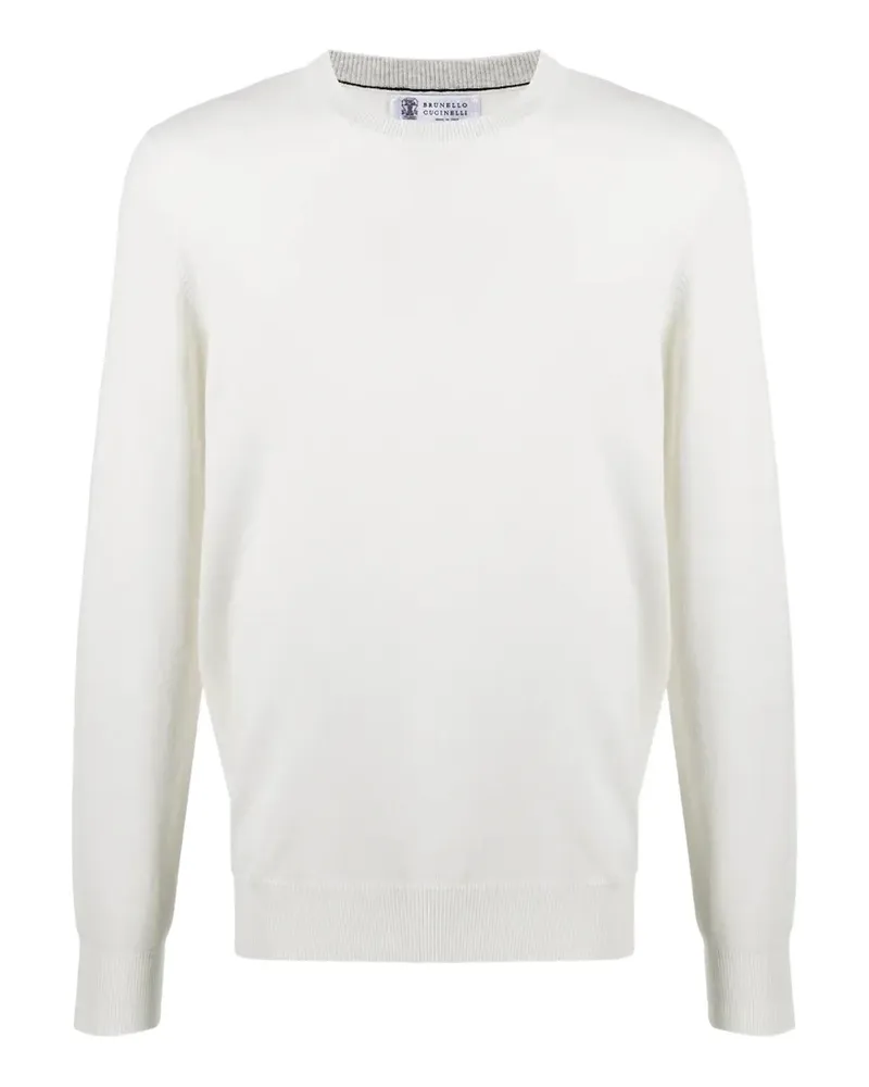 Brunello Cucinelli crew-neck cashmere sweater - Weiß Weiß