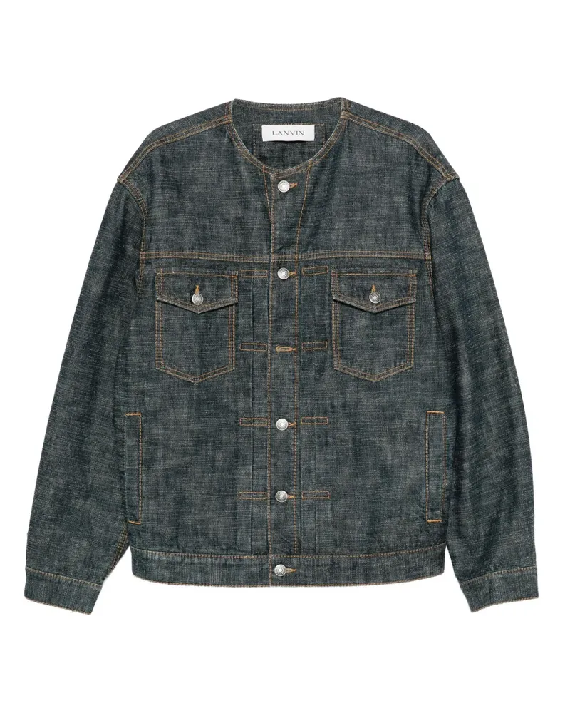 Lanvin Geknöpfte Jeansjacke - Blau Blau
