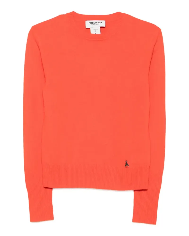 Patrizia Pepe crew-neck cashmere sweater - Orange Orange