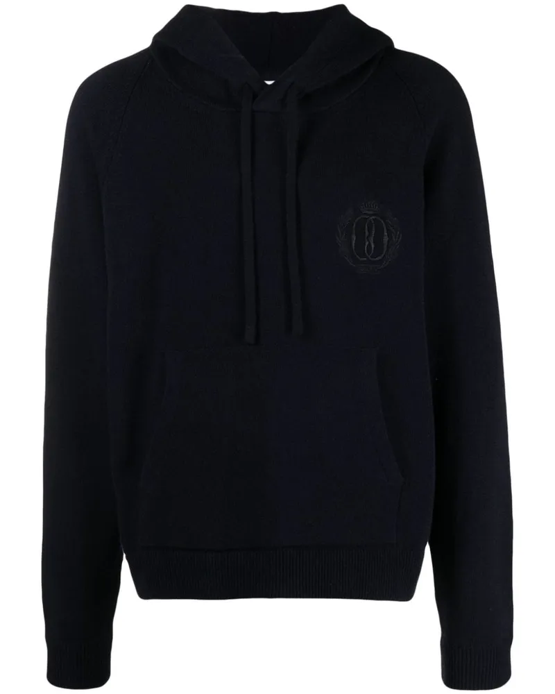 Bally Hoodie mit Logo-Stickerei Blau